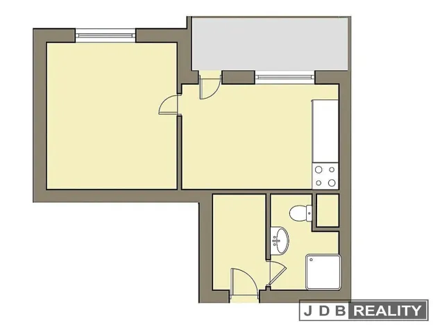 Pronájem bytu 1+1, Roudnice nad Labem, Alej 17. listopadu, 28 m2