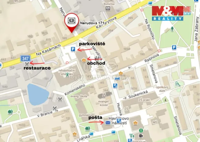 Pronájem bytu 2+kk, Humpolec, Nerudova, 57 m2