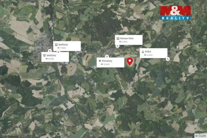 Prodej komerčního pozemku, Kosova Hora, 1369 m2