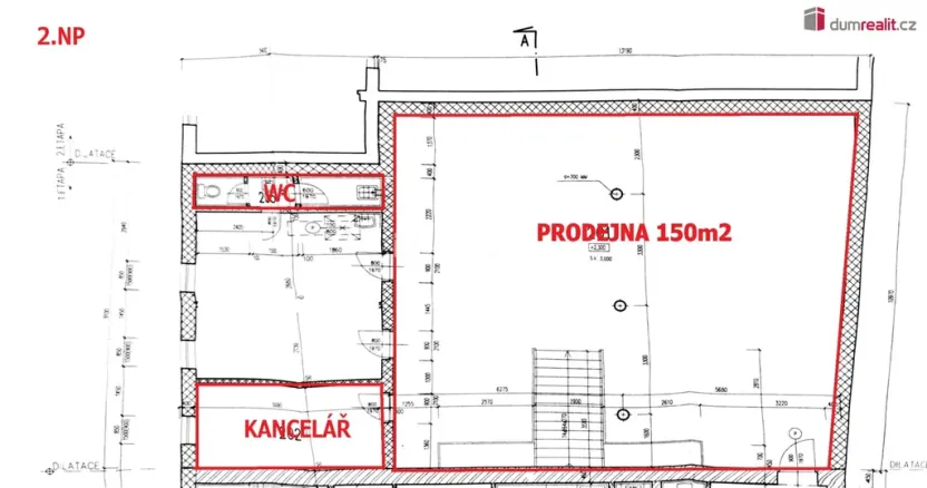 Pronájem obchodního prostoru, Hodonín, Dolní Valy, 150 m2
