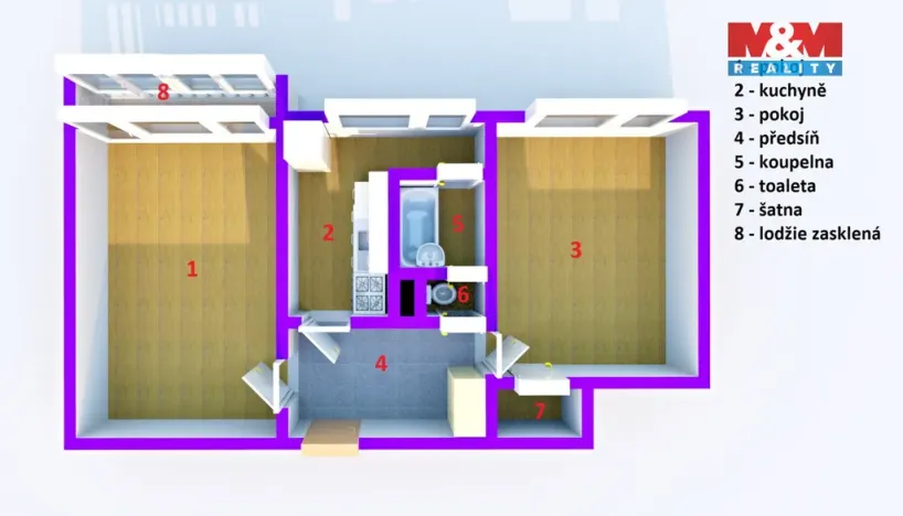 Prodej bytu 2+1, Litoměřice - Předměstí, Hrubínova, 57 m2