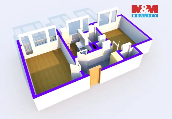 Prodej bytu 2+1, Litoměřice - Předměstí, Hrubínova, 57 m2