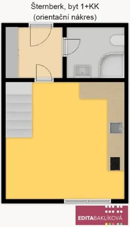 Pronájem bytu 1+kk, Šternberk, Olomoucká, 32 m2