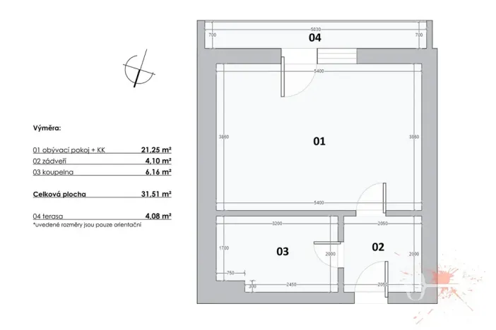 Pronájem bytu 1+kk, Praha - Uhříněves, Douchova, 32 m2