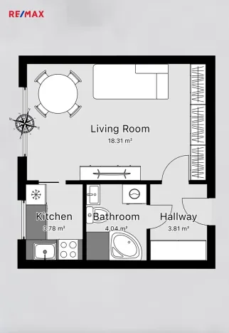 Prodej bytu 1+1, Praha - Chodov, Benkova, 30 m2