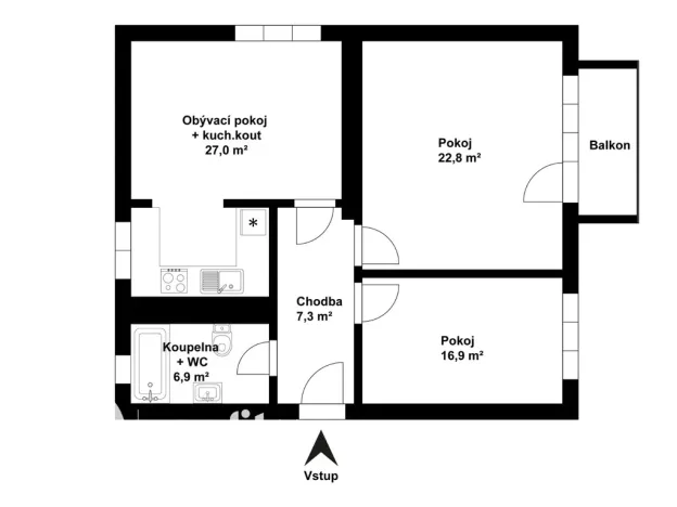 Prodej bytu 3+kk, Frýdek-Místek - Místek, Karla Hynka Máchy, 81 m2