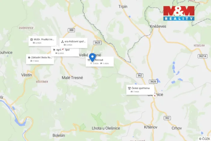 Prodej louky, Velké Tresné, 1146 m2