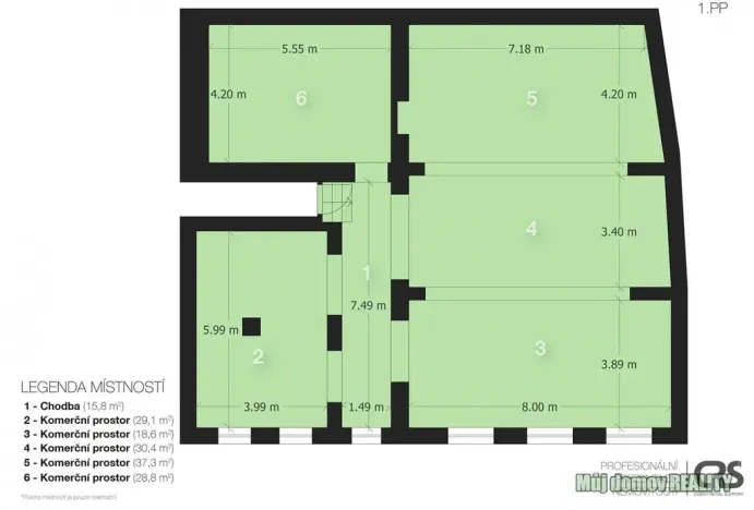 Pronájem obchodního prostoru, Praha - Libeň, náměstí Dr. Václava Holého, 300 m2