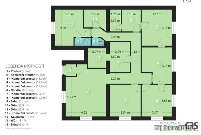 Pronájem obchodního prostoru, Praha - Libeň, náměstí Dr. Václava Holého, 300 m2