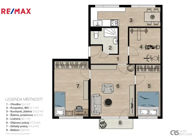 Prodej bytu 4+1, Hradec Králové - Slezské Předměstí, Bratří Štefanů, 73 m2