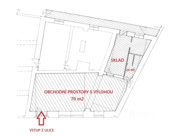 Pronájem obchodního prostoru, Písek - Budějovické Předměstí, Budějovická, 110 m2