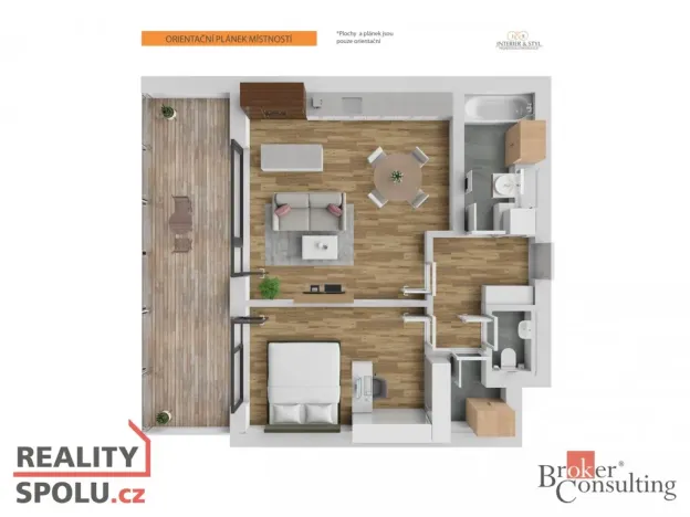 Pronájem bytu 2+kk, Praha - Smíchov, Podbělohorská, 62 m2