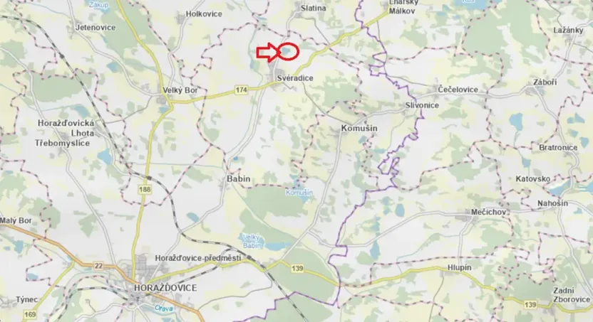 Prodej podílu lesa, Svéradice, 2590 m2