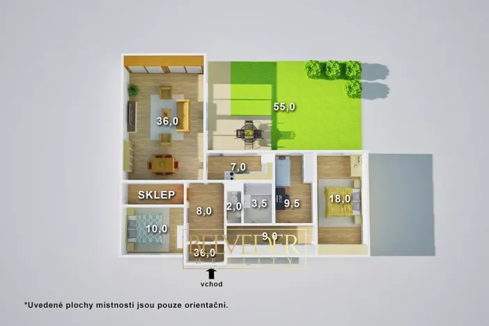 Pronájem rodinného domu, Teplice, Fučíkova stezka, 103 m2