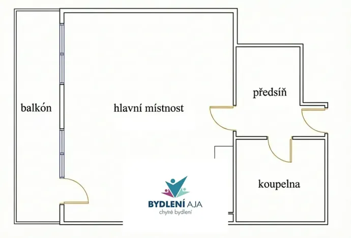 Pronájem bytu 1+kk, Praha - Řeporyje, Kakosova, 44 m2