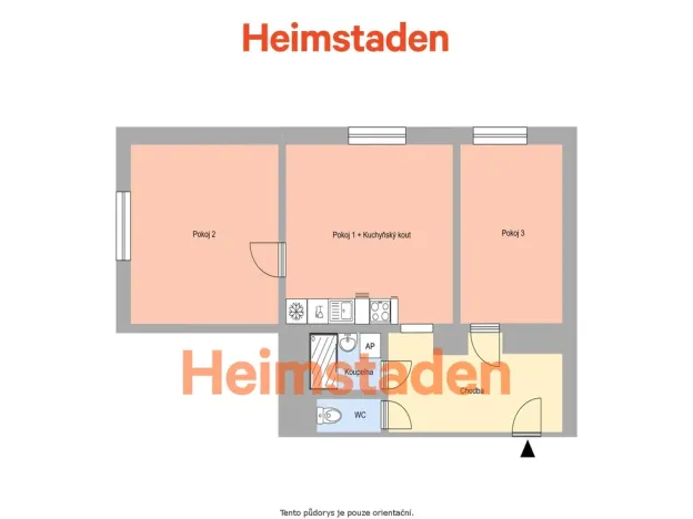 Pronájem bytu 3+kk, Ostrava - Poruba, 17. listopadu, 63 m2