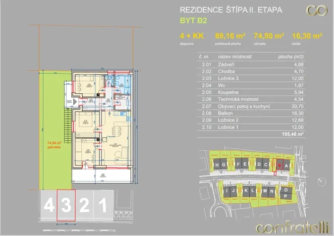 Prodej bytu 4+kk, Zlín, Zimní, 89 m2