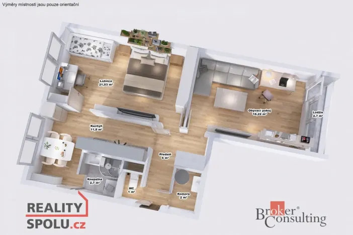 Prodej bytu 2+1, Černousy, 65 m2