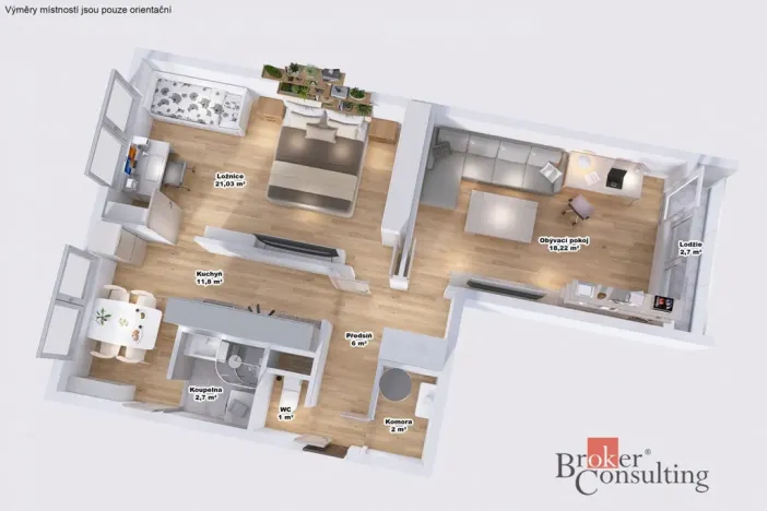 Prodej bytu 2+1, Černousy, 65 m2