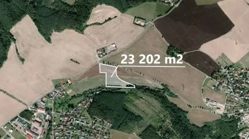 Prodej podílu pole, Davle, 7734 m2