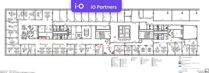 Pronájem kanceláře, Praha - Holešovice, Dělnická, 1251 m2