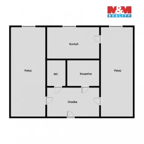 Pronájem bytu 2+1, Rokycany - Nové Město, Pražská, 57 m2