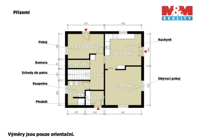 Prodej rodinného domu, Starý Plzenec, Habrmanova, 135 m2