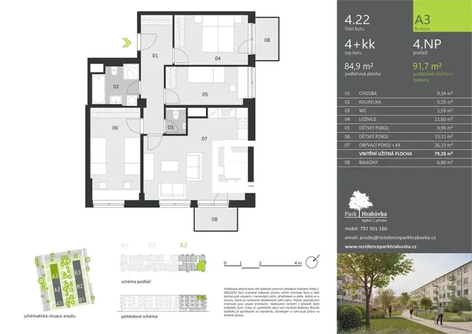 Prodej bytu 4+kk, Ostrava, Hasičská, 85 m2