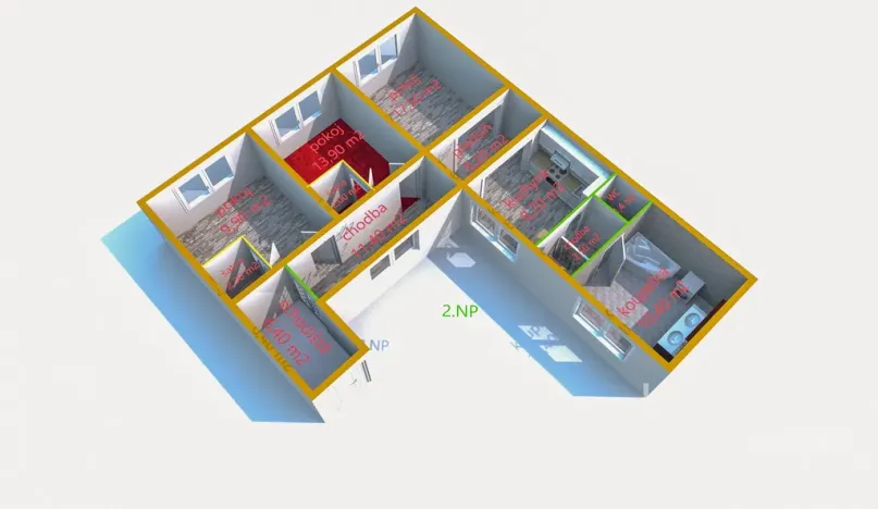Pronájem bytu 3+1, Uherské Hradiště, U Cihelny, 92 m2