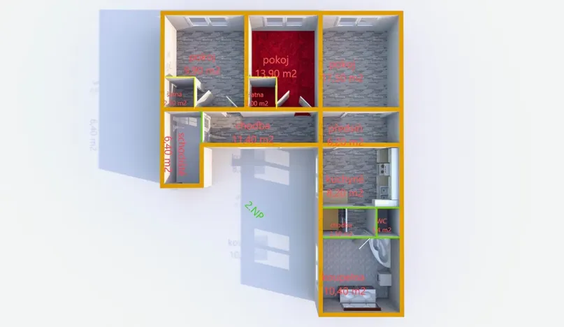 Pronájem bytu 3+1, Uherské Hradiště, U Cihelny, 92 m2