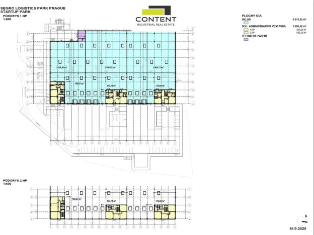 Pronájem skladu, Hostivice, Palouky, 4600 m2