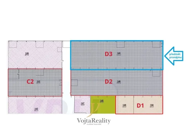 Pronájem výrobních prostor, Olomouc - Chválkovice, 1272 m2