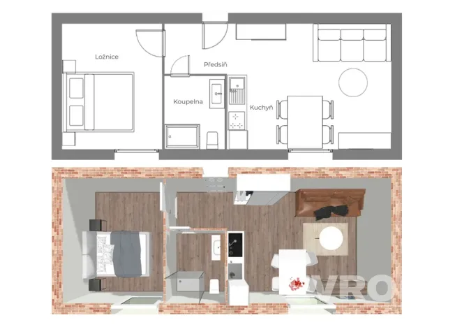 Prodej bytu 2+kk, Vrchlabí - Hořejší Vrchlabí, Horská, 47 m2