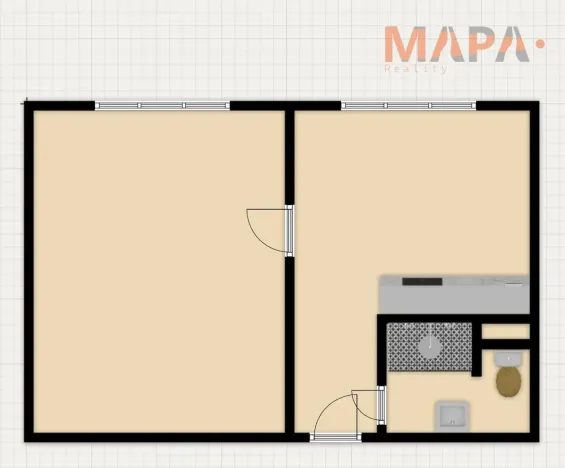 Pronájem bytu 1+1, Jirkov, SNP, 35 m2