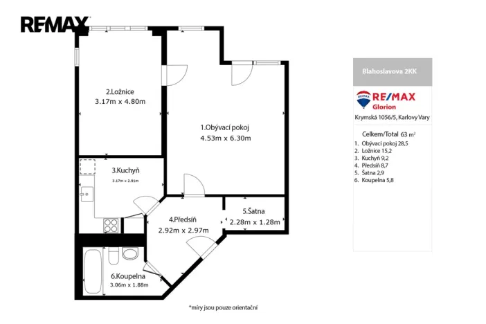 Prodej bytu 2+1, Karlovy Vary - Drahovice, Blahoslavova, 63 m2