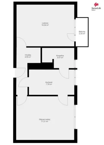 Pronájem bytu 2+1, Svitavy, Kijevská, 50 m2