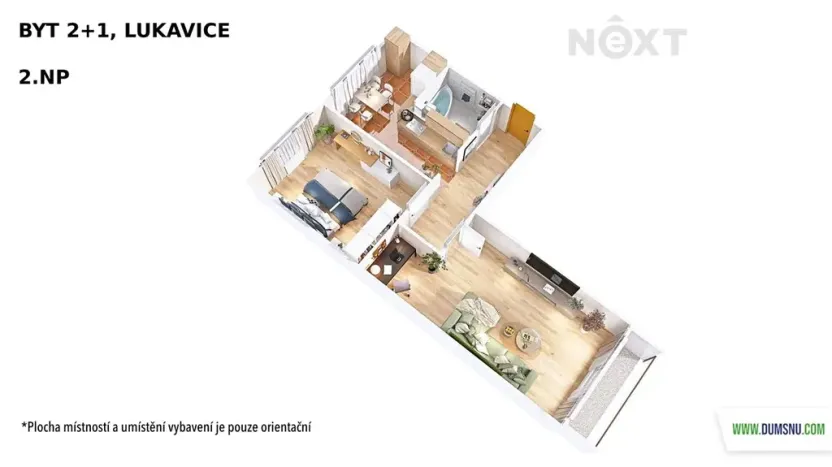 Pronájem bytu 2+1, Lukavice, 64 m2