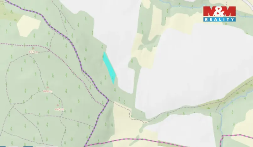 Prodej lesa, Kravaře, 4458 m2