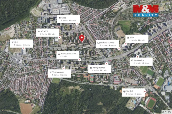 Pronájem bytu 1+1, Kladno, Sevastopolská, 32 m2