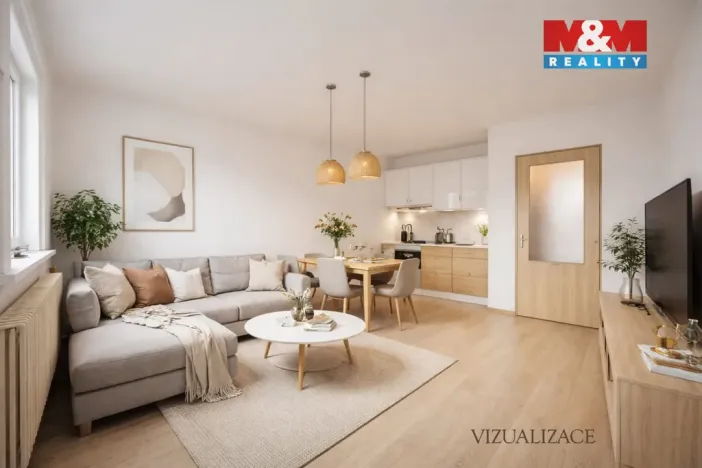 Pronájem bytu 2+kk, Děčín - Děčín V-Rozbělesy, Závodní, 42 m2