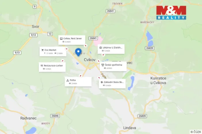 Prodej bytu 2+1, Cvikov - Cvikov II, Komenského, 48 m2