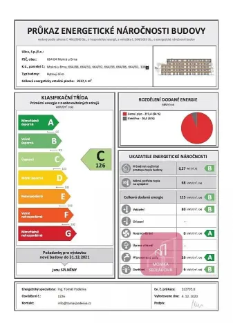 Prodej bytu 4+kk, Mokrá-Horákov, 125 m2
