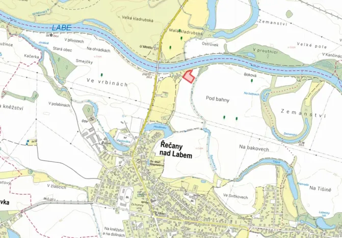 Prodej pole, Řečany nad Labem, 3948 m2