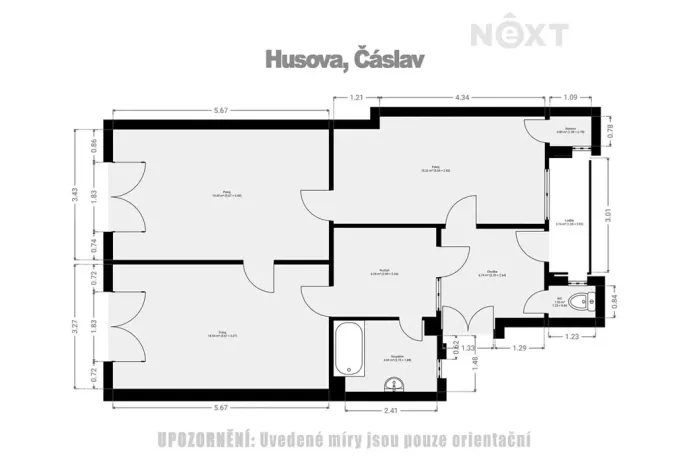 Prodej bytu 3+kk, Čáslav, Husova, 78 m2