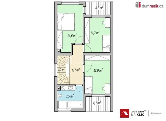 Prodej domu na klíč, Uherský Brod - Těšov, Losy, 123 m2