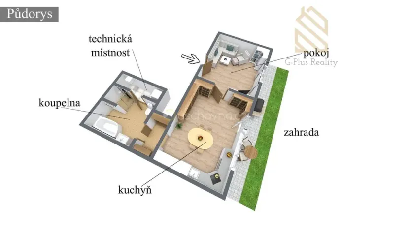 Pronájem bytu 2+kk, Litoměřice - Předměstí, Dykova, 55 m2