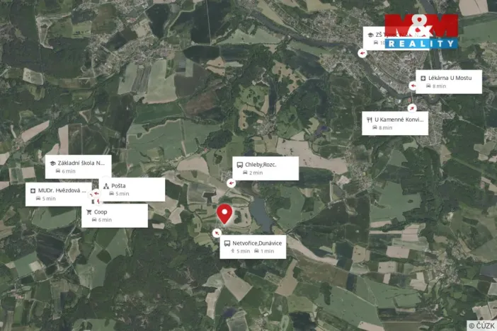 Prodej pozemku pro bydlení, Netvořice - Dunávice, 2291 m2