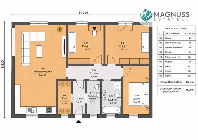 Prodej rodinného domu, Domašov u Šternberka, 102 m2