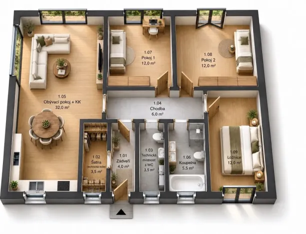 Prodej rodinného domu, Domašov u Šternberka, 102 m2