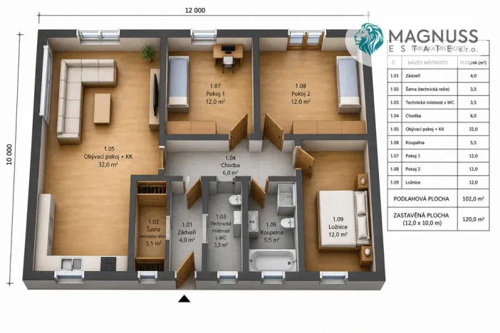 Prodej rodinného domu, Dub nad Moravou, 102 m2